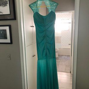 Turquoise Mermaid Prom Dress